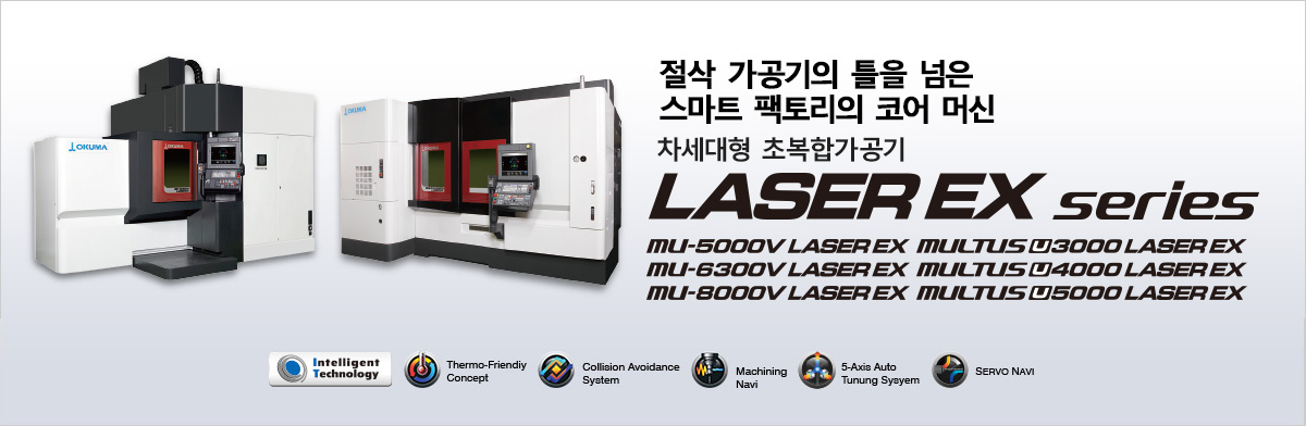 절삭 가공기의 틀을 넘은 스마트 팩토리의 코어 머신 차세대형 초복합가공기 LASER EX series