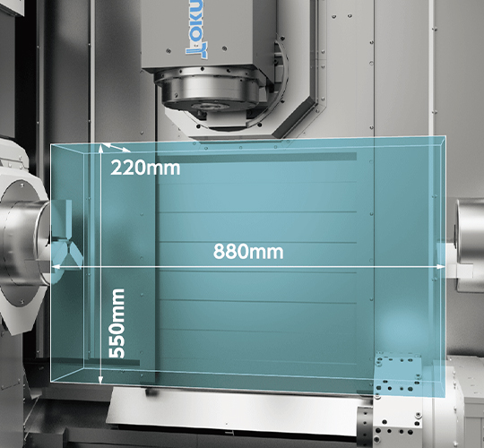 Y축 전역에서 강력한 절삭