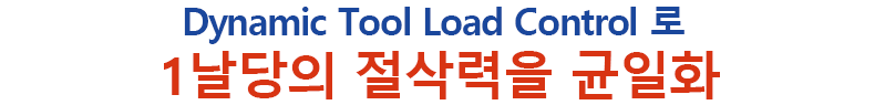 Dynamic Tool Load Control로 1날당의 절삭력을 균일화